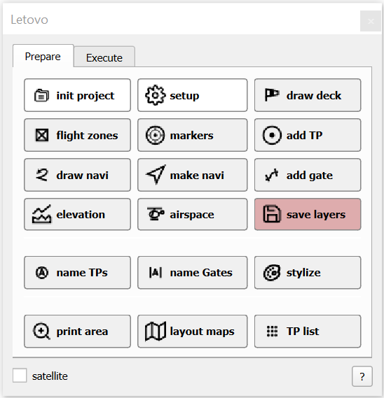 Letovo Interface - Prepare Tab