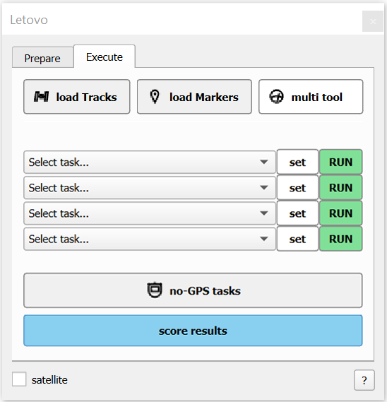 Letovo Interface - Execute Tab